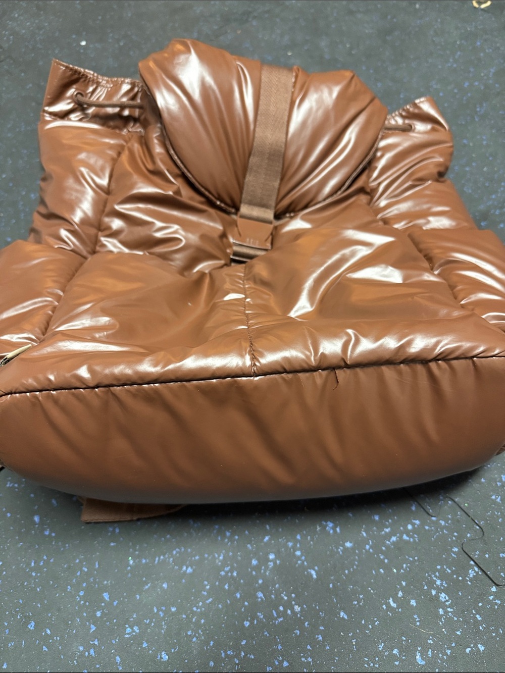 BEIS Brown Puffer Backpack